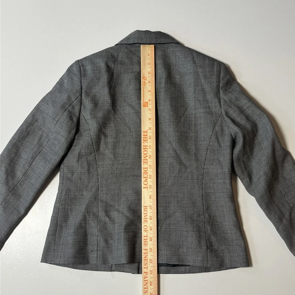 Pendleton‎ 100% Virgin Wool Blazer Size 6 Micro-Houndstooth Lined Career Jacket